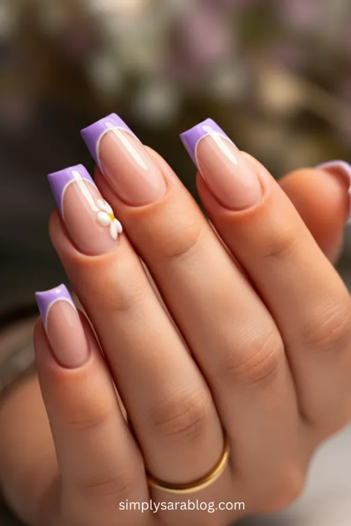 Lavender Elegance with Floral Touch
