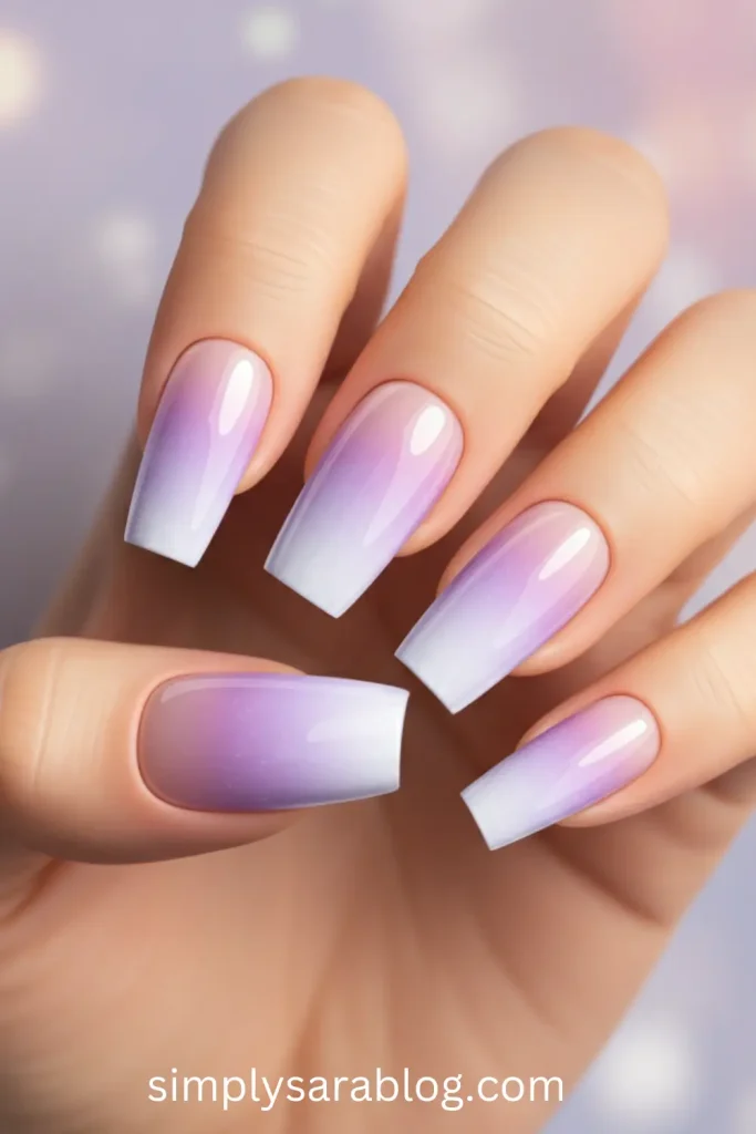 Lilac Ombre Nails