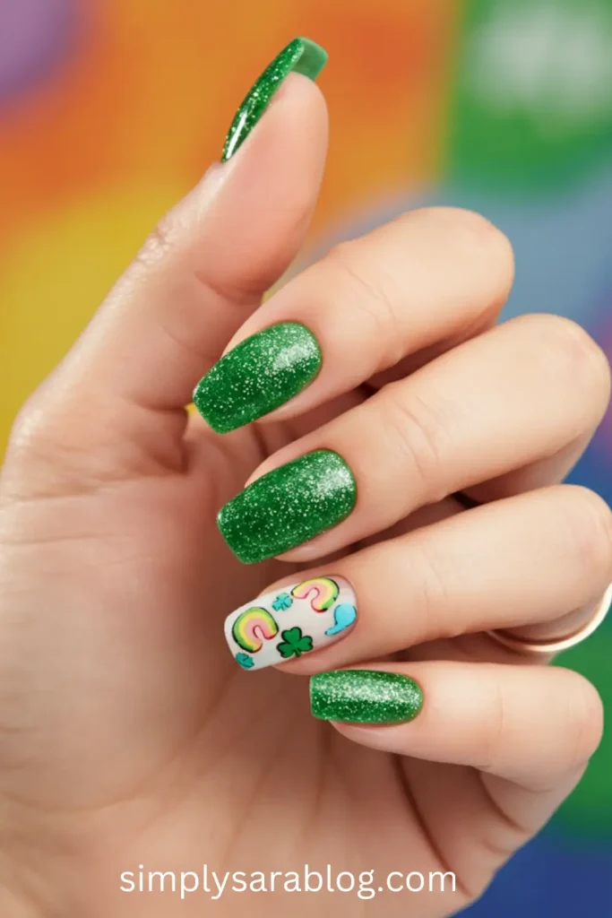 Lucky Charms Inspired St. Patrick’s Day Nails