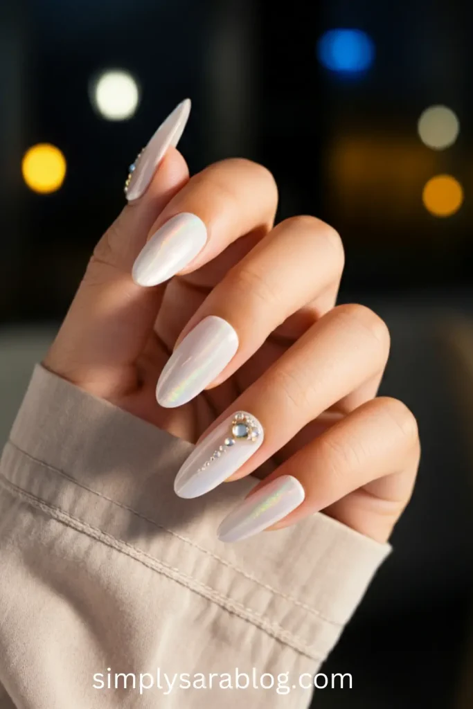 Milky Marble Nails