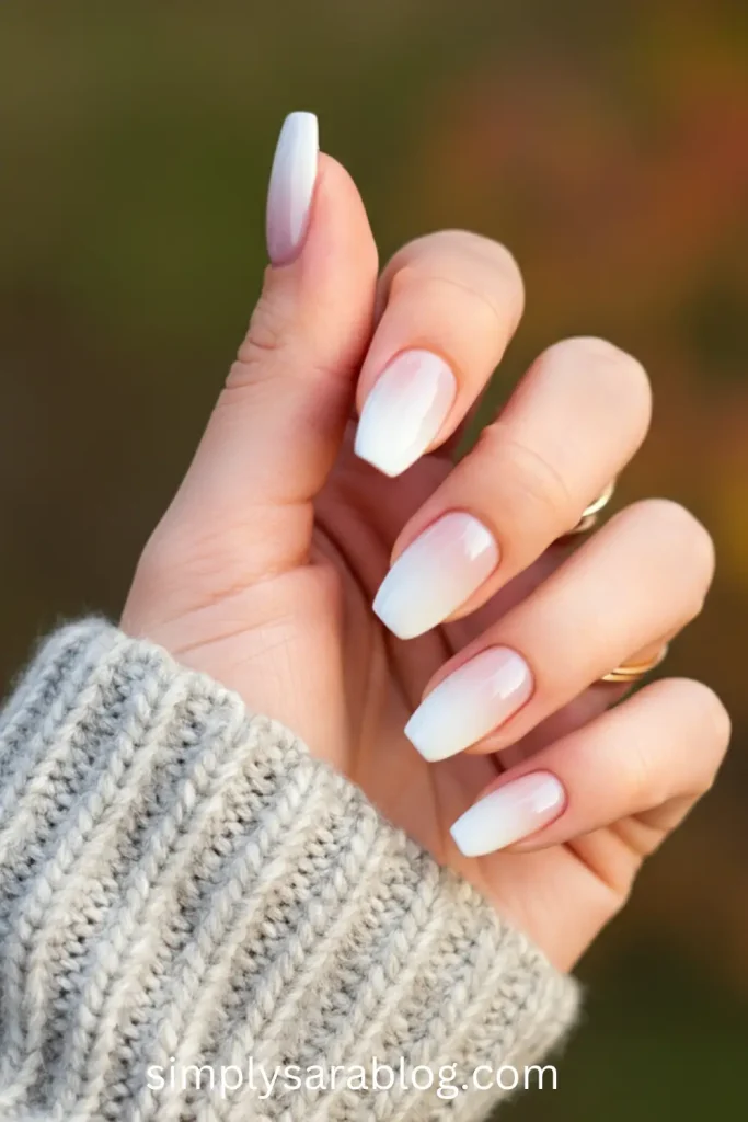Milky Ombré Nails
