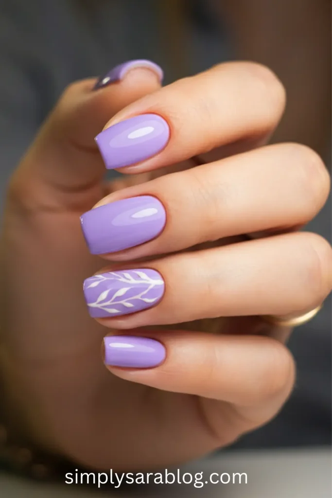 Minimalist Lavender Nails