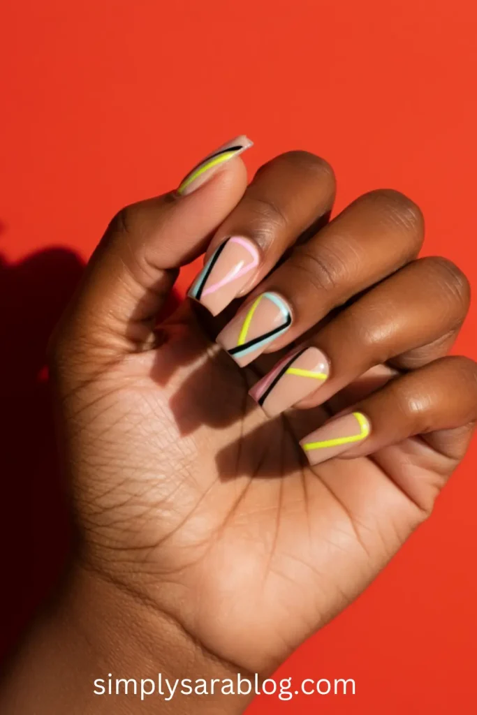 Neon-Accented Nails