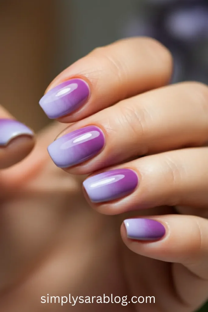 Ombre Lavender Nails