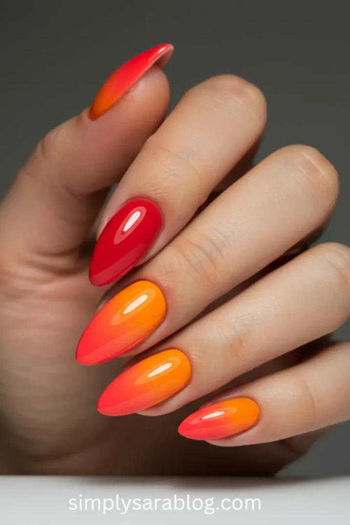 Ombre Spring Nails
