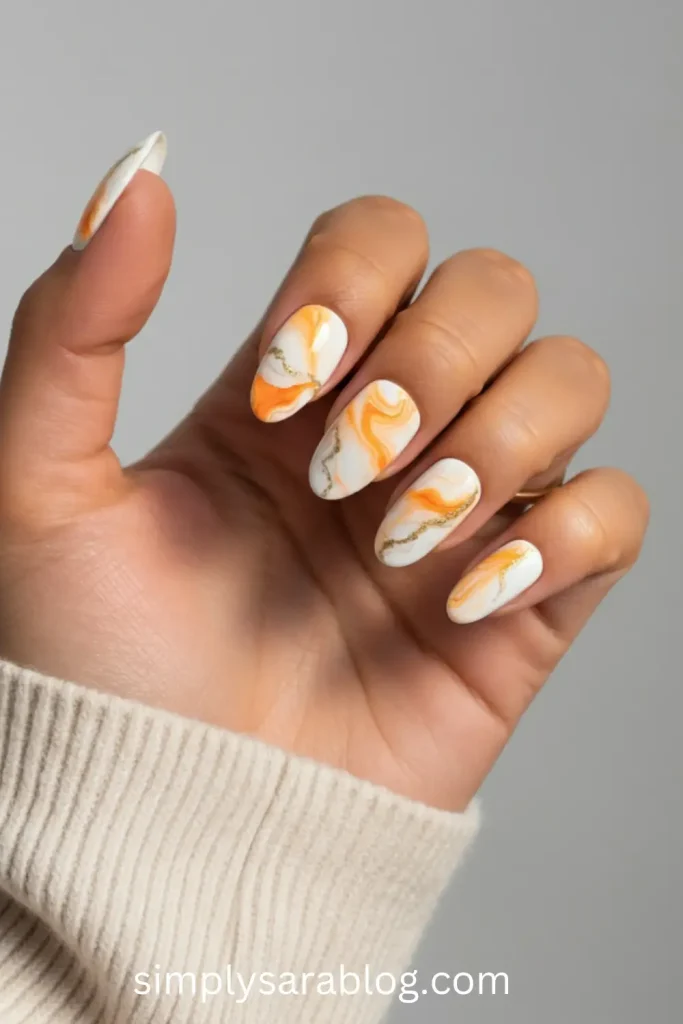 Orange Marble Effect