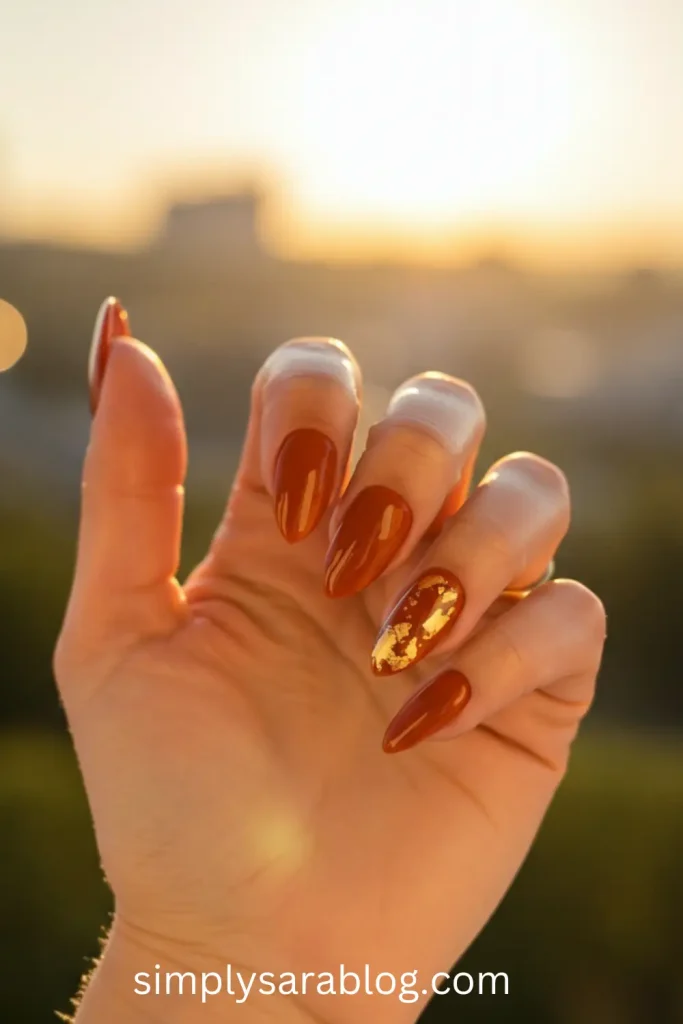 Orange with Gold Foil