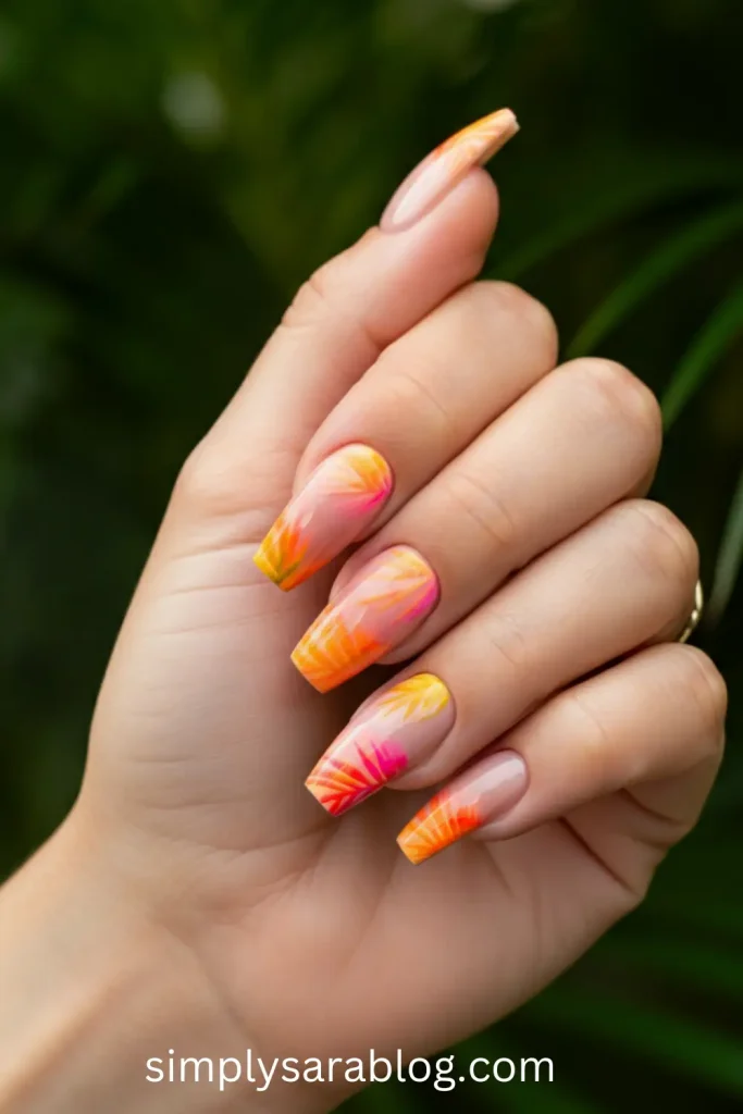 Paradise Found Sunset Nails