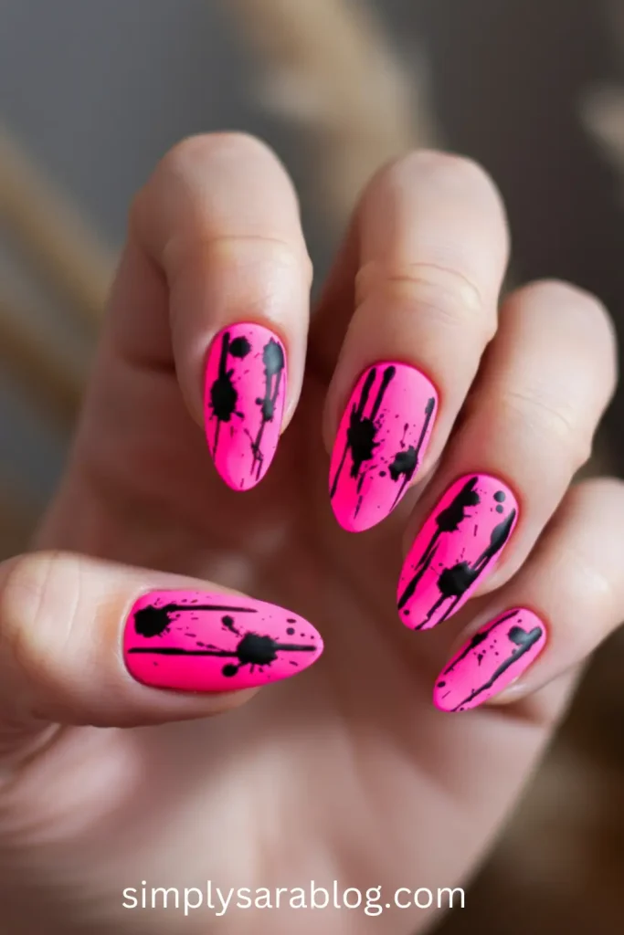 Pink Paint Splatters
