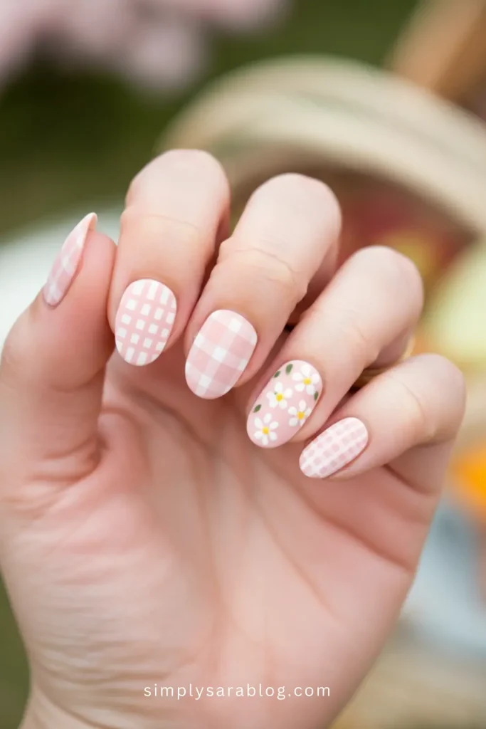 Preppy Spring Nail Ideas
