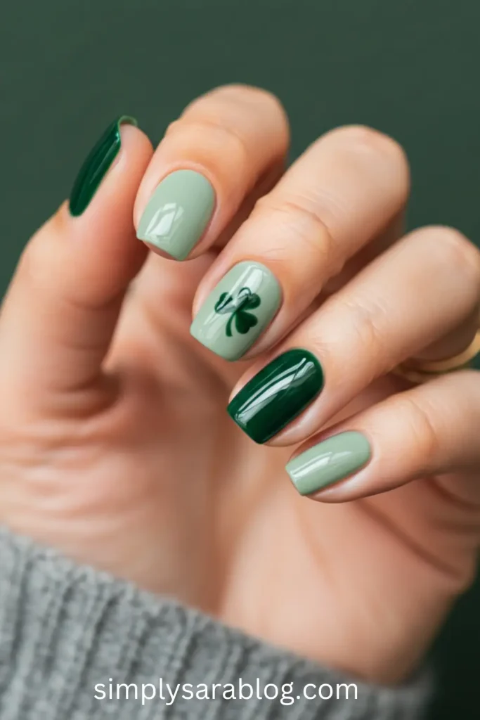 Simple + Short Green St. Patrick’s Day Nails