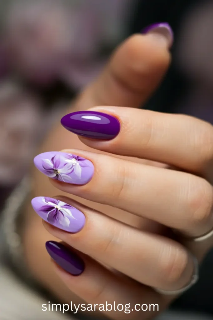 Soft Floral Nails
