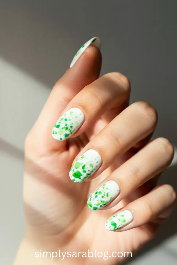 Spring Greenery Nails
