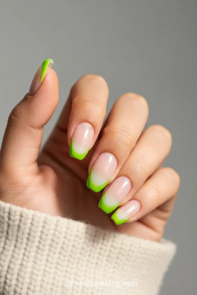 Spring green nails