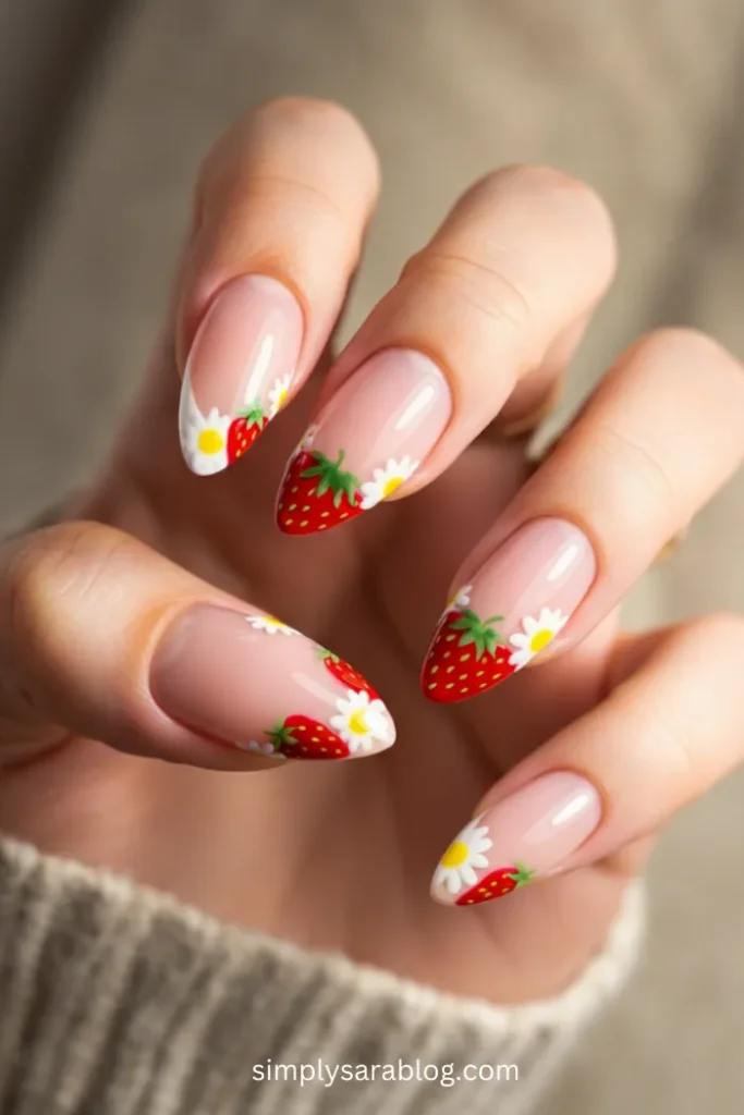 Strawberry Field nails