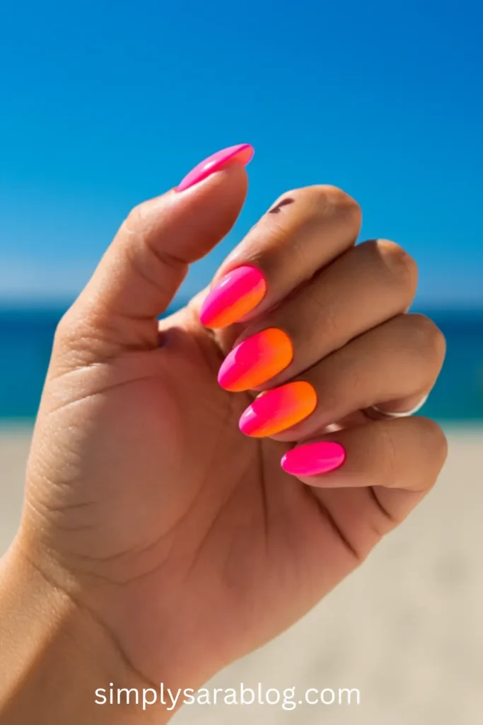 Summer Sunset Nail Design