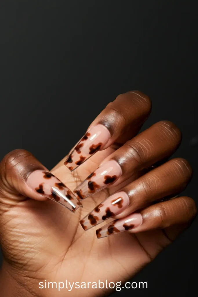 Translucent Tortoiseshell Nails