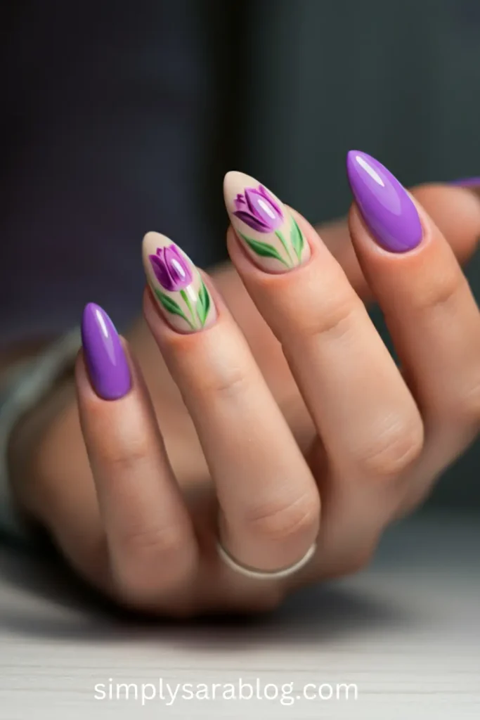 Tulip Detail Nails