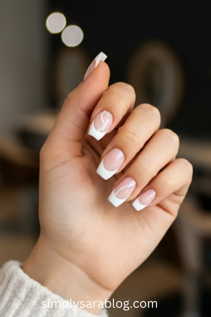Wavy French Nails