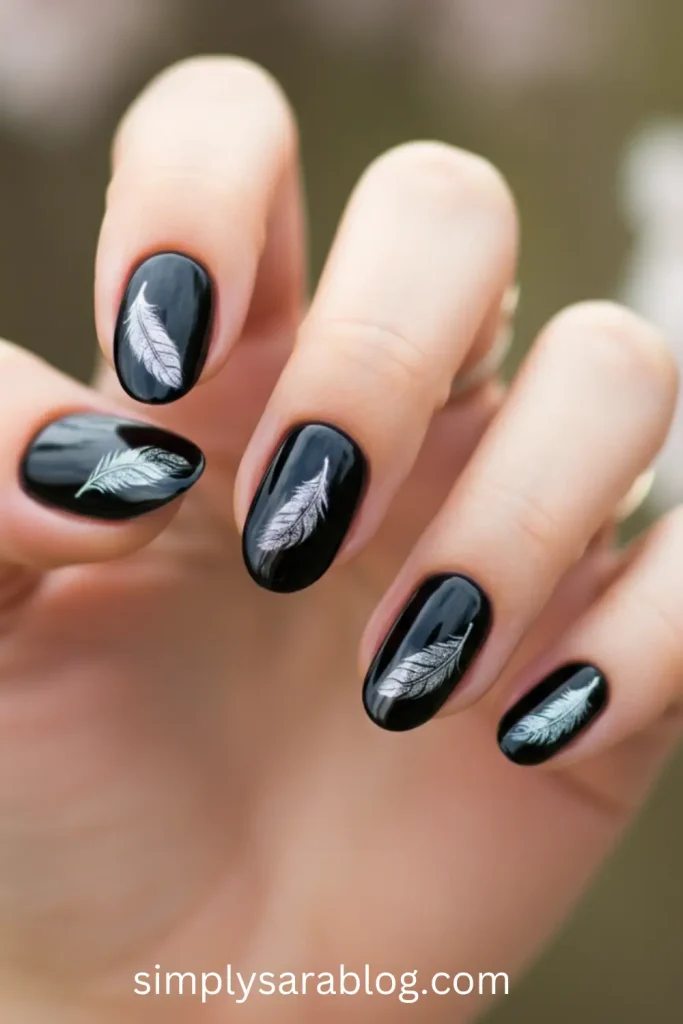 Black Feathered Elegance