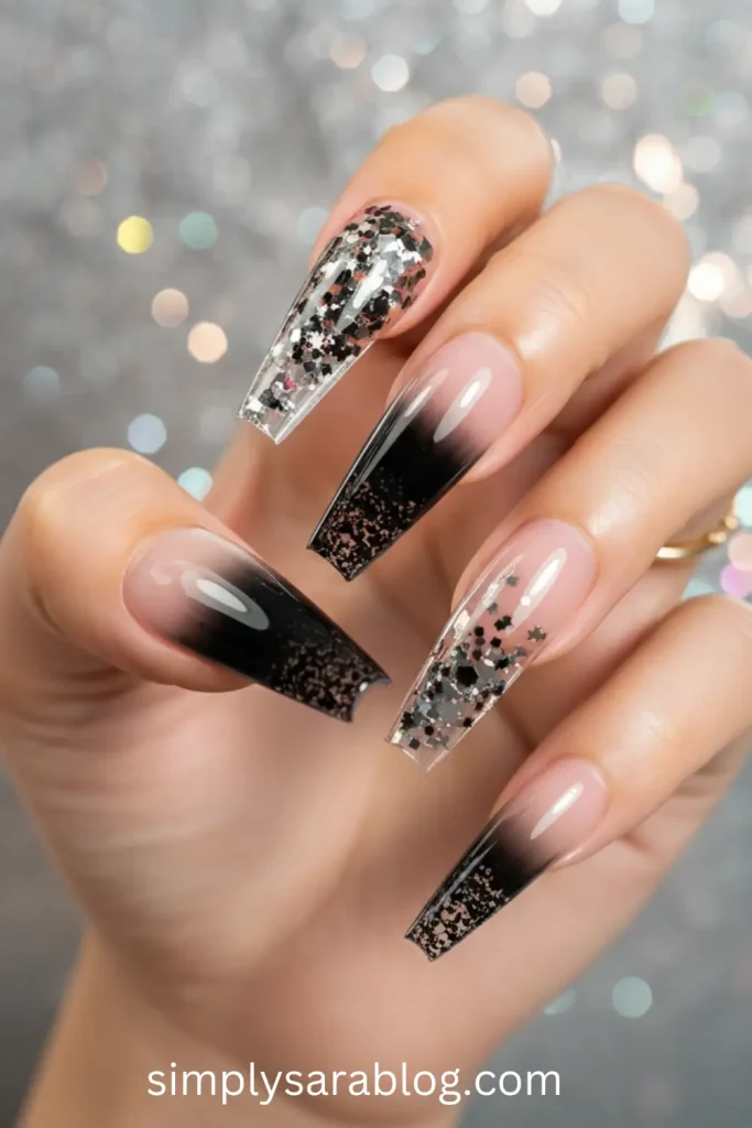 Black Glitter Gradient