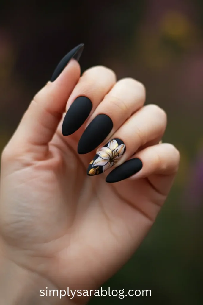 Black Gold-Dusted Lilies