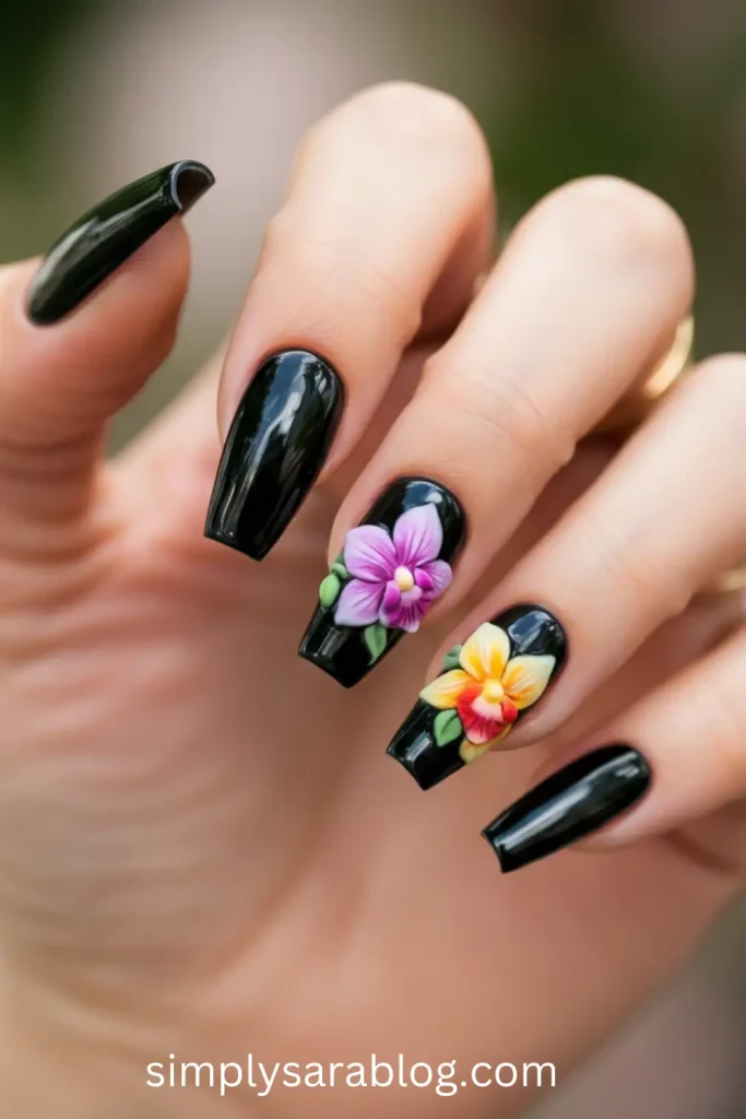 Bold Orchid Nails