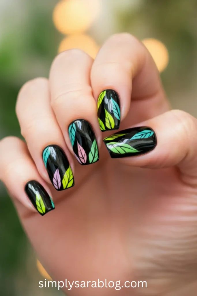 Colorful Garden Nails